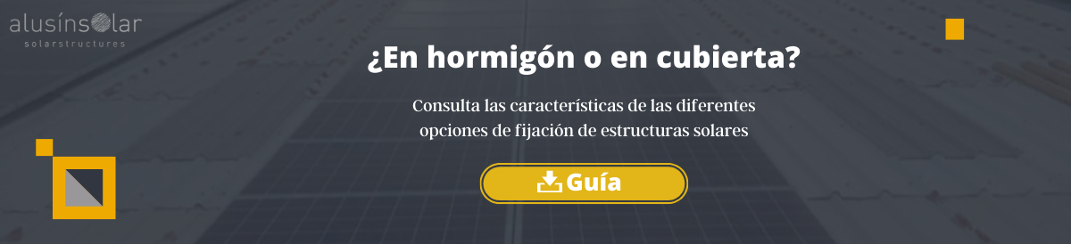 fijación de estructuras solares en cubiertas u hormigón